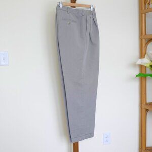 IZOD Men’s Light Gray Pleated Cuffed Dress/Casual Pants 38×30